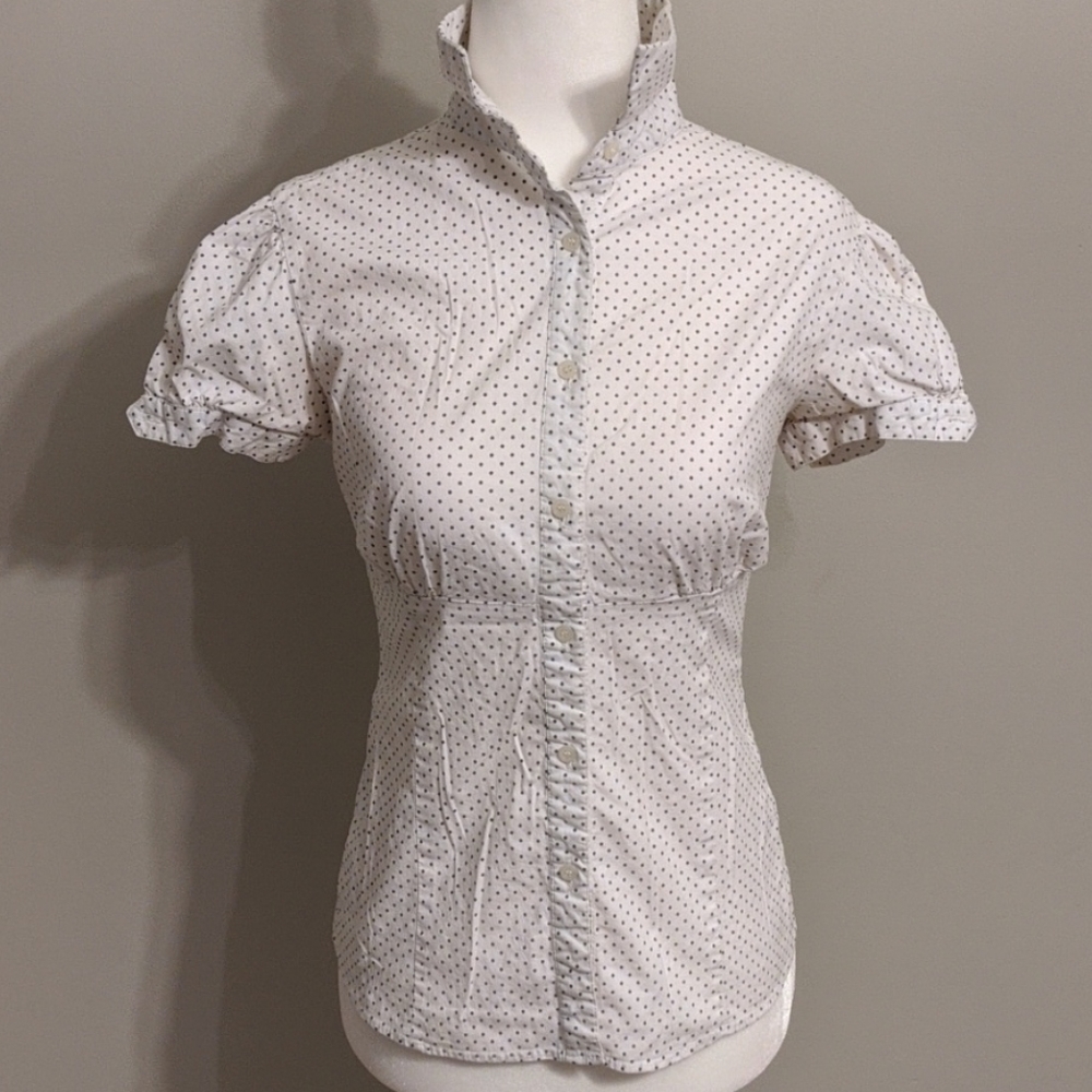 4 for $10 // Star City polka dot button down